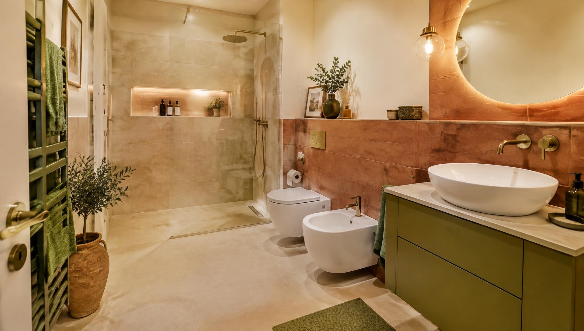 Bagno ristrutturato in stile moderno