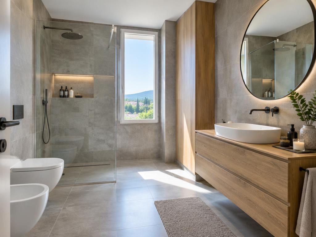 Bagno con doccia walk-in